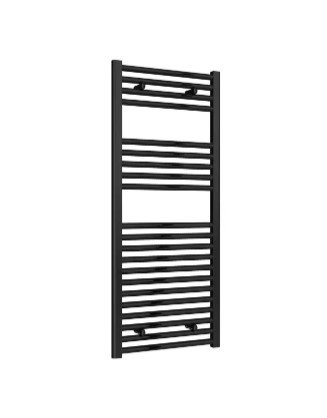 HD22 HEATED TOWEL RAILS 1200 X 500MM BLACK FLAT